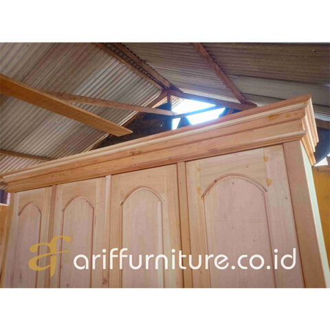 Jual Lemari Pakaian 4 Pintu Ukir Mewah Toko Furniture Jepara Jati