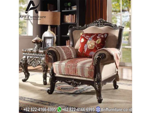 Set Sofa Tamu Mewah Natural Jati