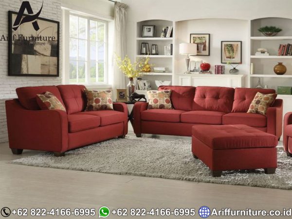 Sofa Tamu Minimalis Jepara Red Terbaru