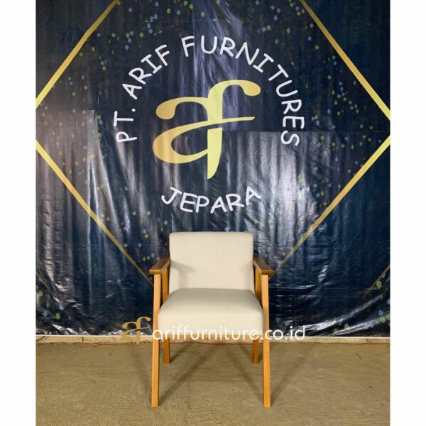 Kursi Sofa Santai Minimalis Kayu Jati Seat - Gambar 2