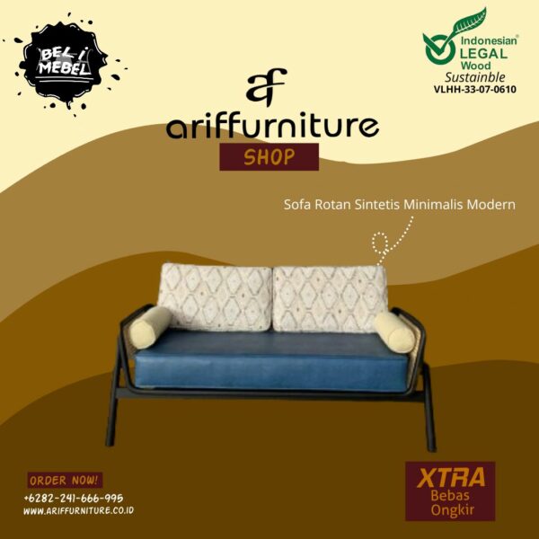 Sofa Rotan Sintetis Minimalis Modern