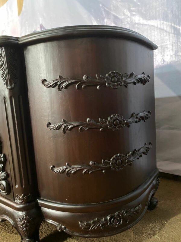 Meja Buffet TV Mewah Kayu Jati Furniture Jepara - Gambar 7